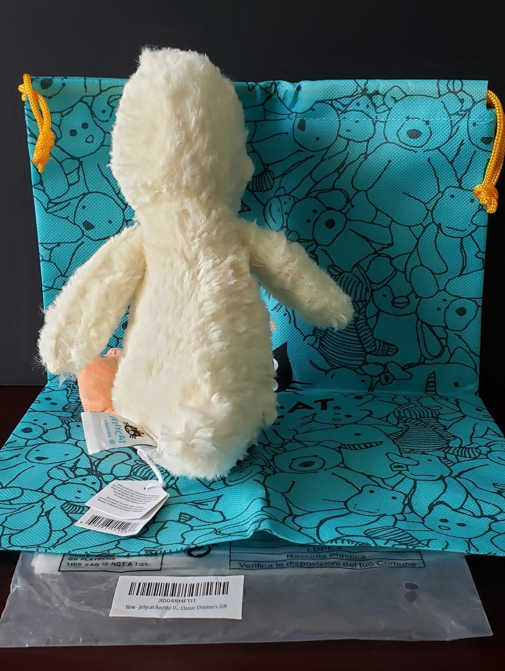 Authentic Jellycat Bashful Duck New With Dust Bag All Tags Attached - Picture 4 of 13